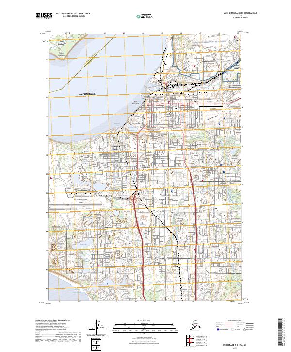 USGS Topographic Map – Anchorage A-8 NW