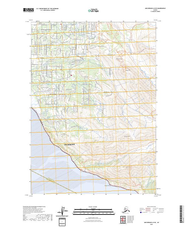 USGS Topographic Map – Anchorage A-8 SE
