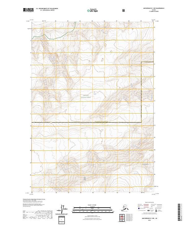 USGS Topographic Map – Anchorage B-1 NW