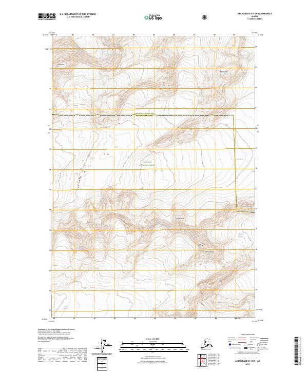 USGS Topographic Map – Anchorage B-1 SW