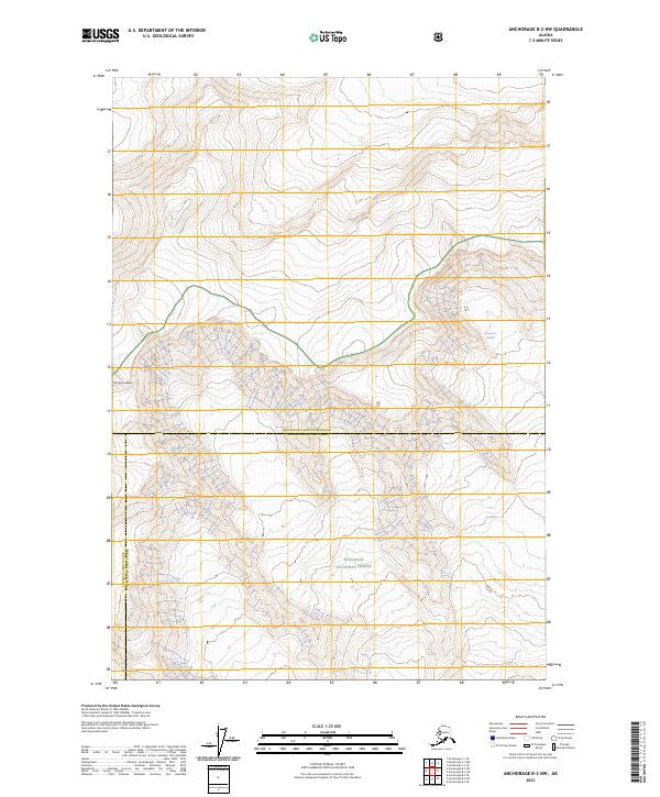 USGS Topographic Map – Anchorage B-2 NW