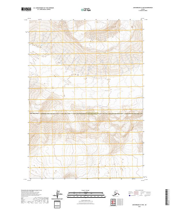 2023 Map of Anchorage B-3 NW, 2023 Print