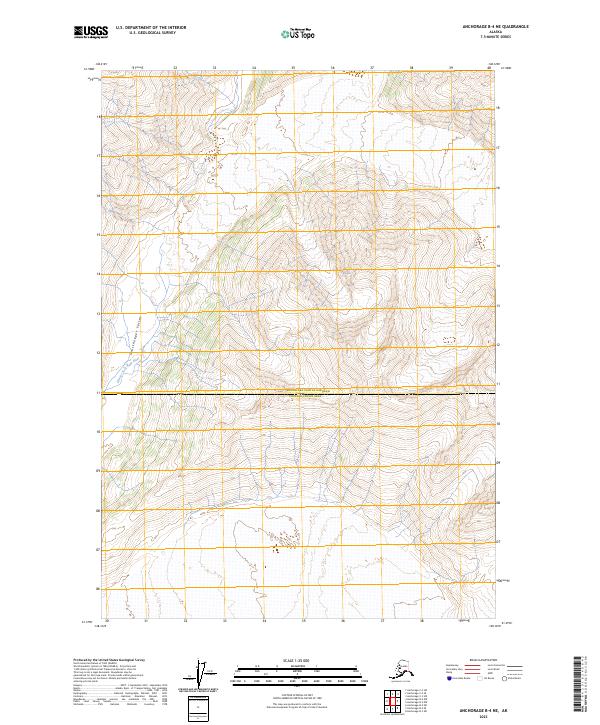 2023 Map of Anchorage B-4 NE, 2023 Print