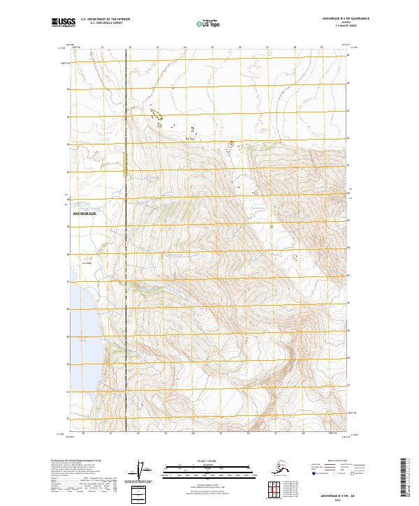 USGS Topographic Map – Anchorage B-4 SW