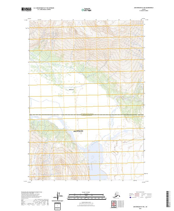 USGS Topographic Map – Anchorage B-5 NE