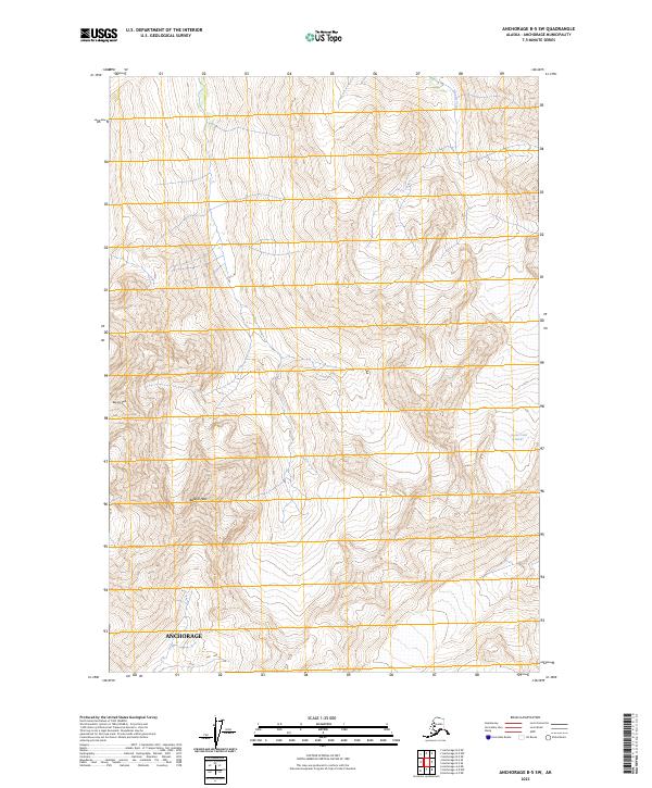 USGS Topographic Map – Anchorage B-5 SW