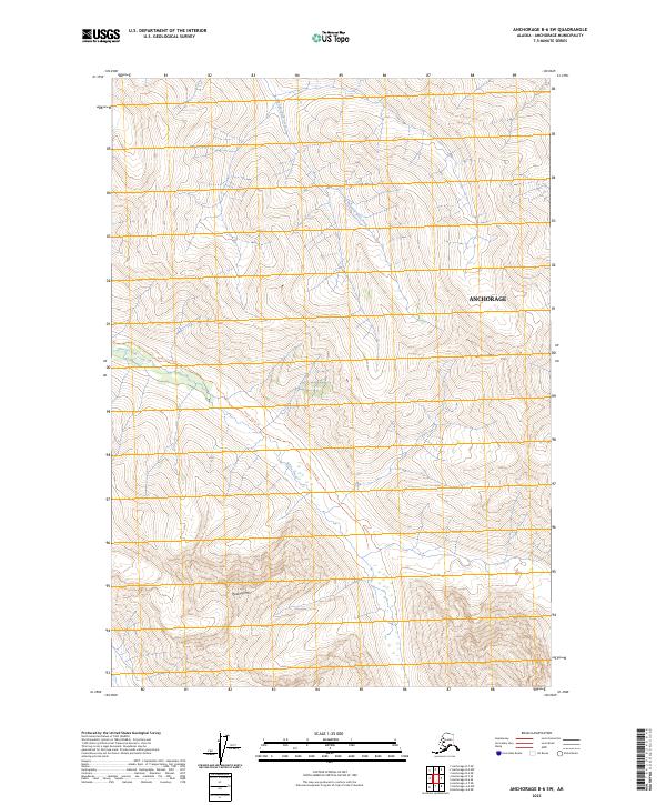 USGS Topographic Map – Anchorage B-6 SW
