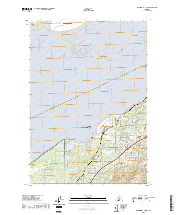 USGS Topographic Map – Anchorage B-7 NW