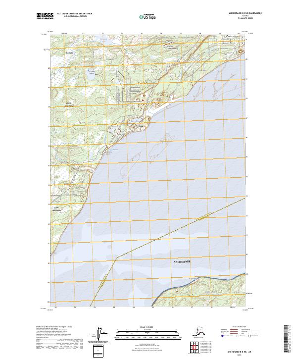 USGS Topographic Map – Anchorage B-8 NE