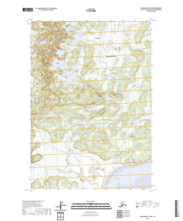 USGS Topographic Map – Anchorage B-8 NW