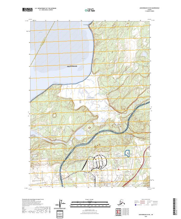 USGS Topographic Map – Anchorage B-8 SE