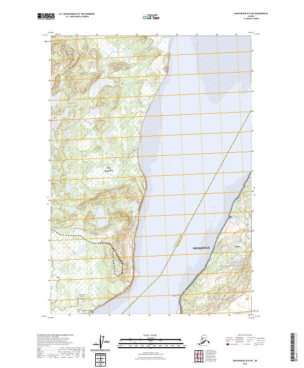 USGS Topographic Map – Anchorage B-8 SW
