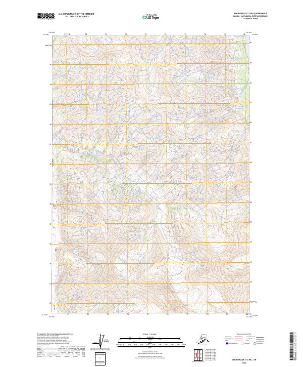 2023 Map of Anchorage C-2 NE, 2023 Print