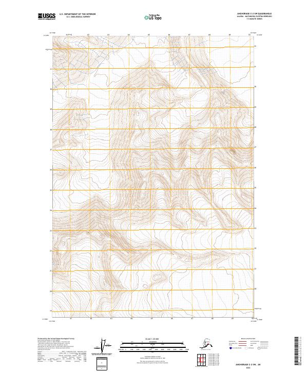 2023 Map of Anchorage C-2 SW, 2023 Print