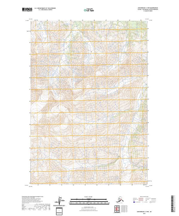 2023 Map of Anchorage C-3 NW, 2023 Print