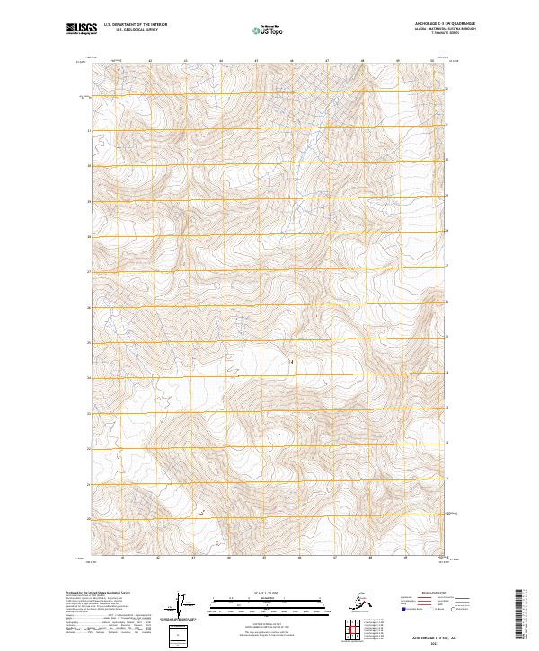 2023 Map of Anchorage C-3 SW, 2023 Print