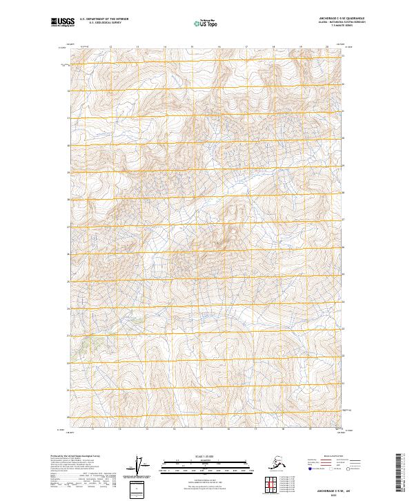 2023 Map of Anchorage C-5 SE, 2023 Print