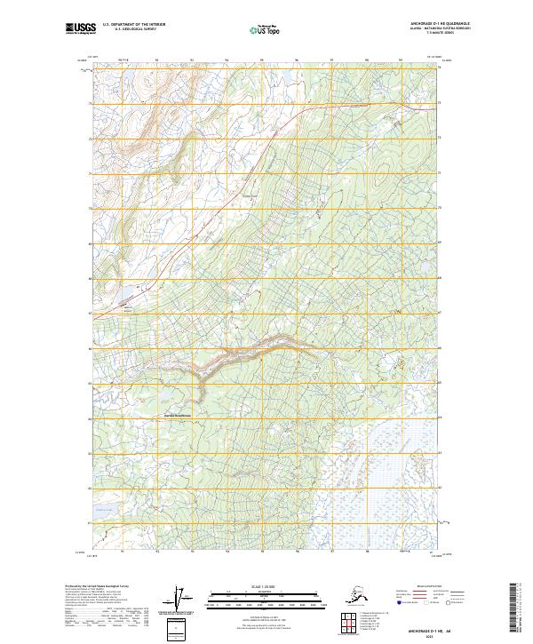 USGS Topographic Map – Anchorage D-1 NE