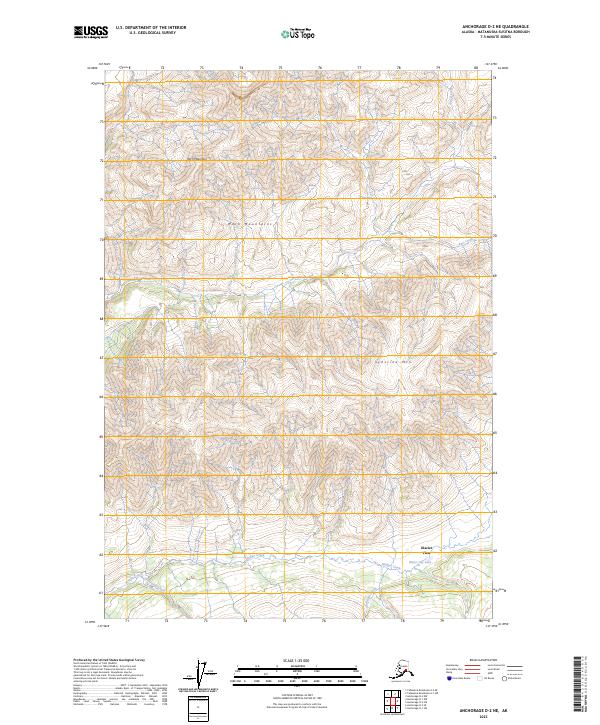 USGS Topographic Map – Anchorage D-2 NE