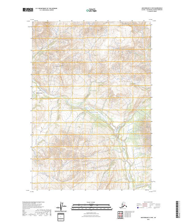 USGS Topographic Map – Anchorage D-2 NW