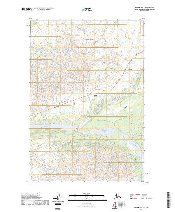USGS Topographic Map – Anchorage D-2 SE
