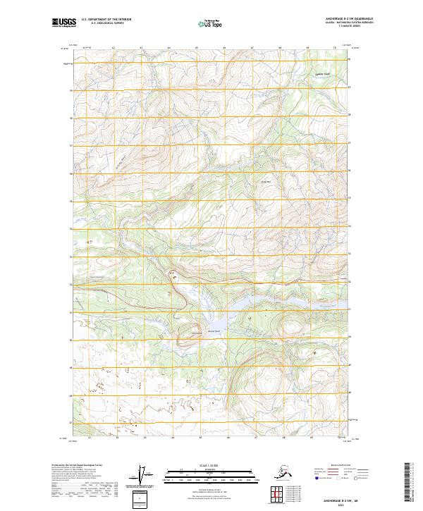 USGS Topographic Map – Anchorage D-2 SW