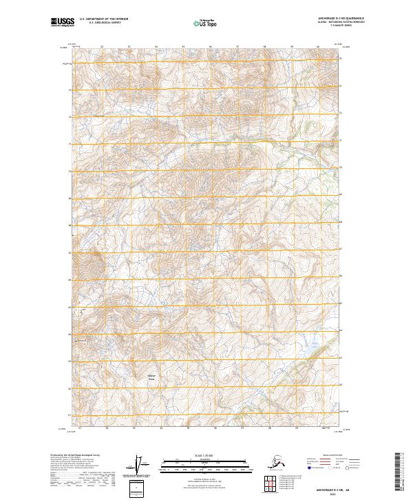 USGS Topographic Map – Anchorage D-3 NE