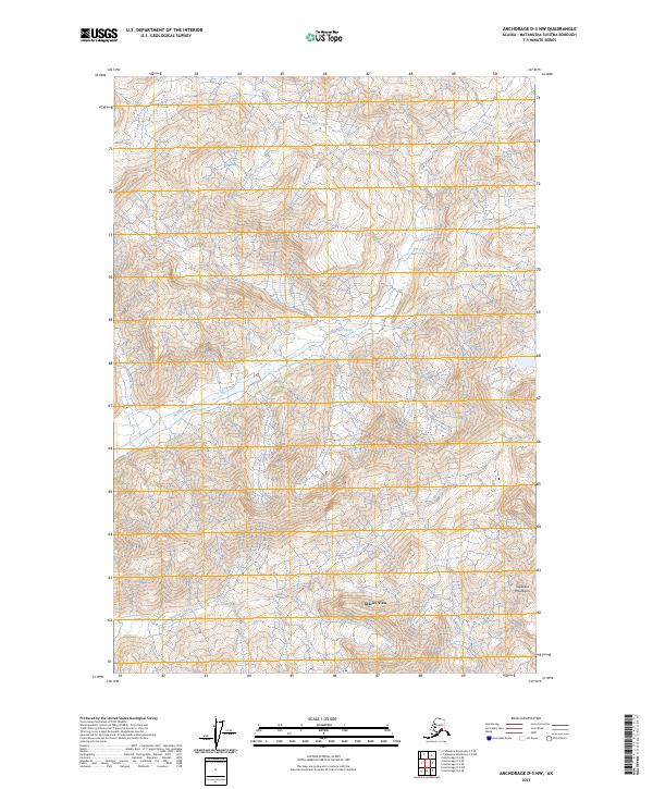 2023 Map of Anchorage D-3 NW, 2023 Print