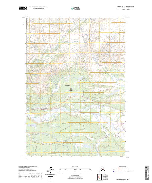 USGS Topographic Map – Anchorage D-3 SE