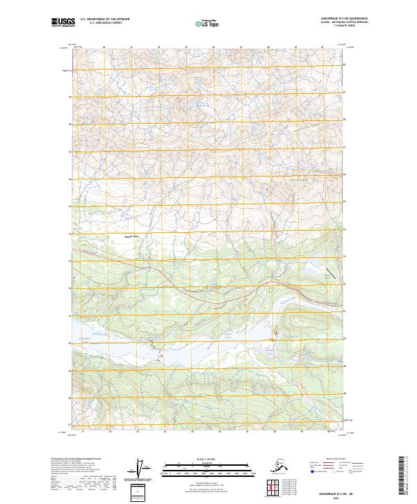 USGS Topographic Map – Anchorage D-3 SW