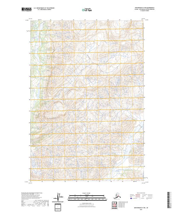 USGS Topographic Map – Anchorage D-4 NE