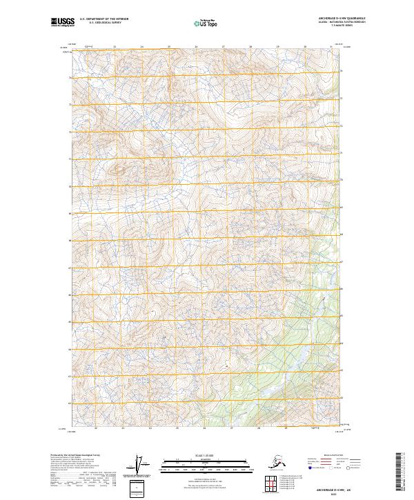 2023 Map of Anchorage D-4 NW, 2023 Print