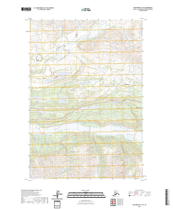 USGS Topographic Map – Anchorage D-4 SE