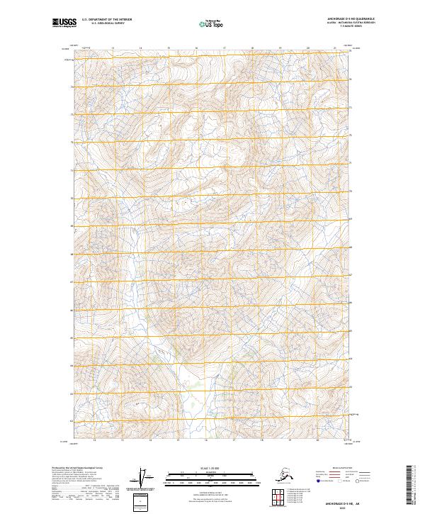 2023 Map of Anchorage D-5 NE, 2023 Print