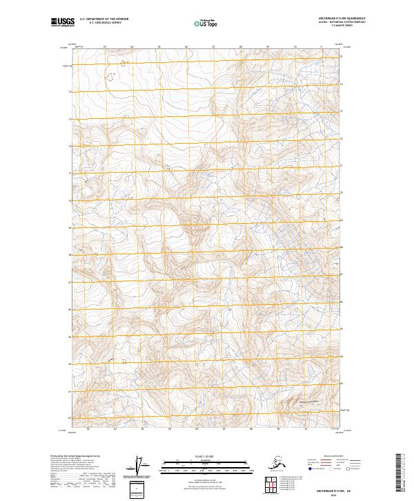 2023 Map of Anchorage D-5 NW, 2023 Print