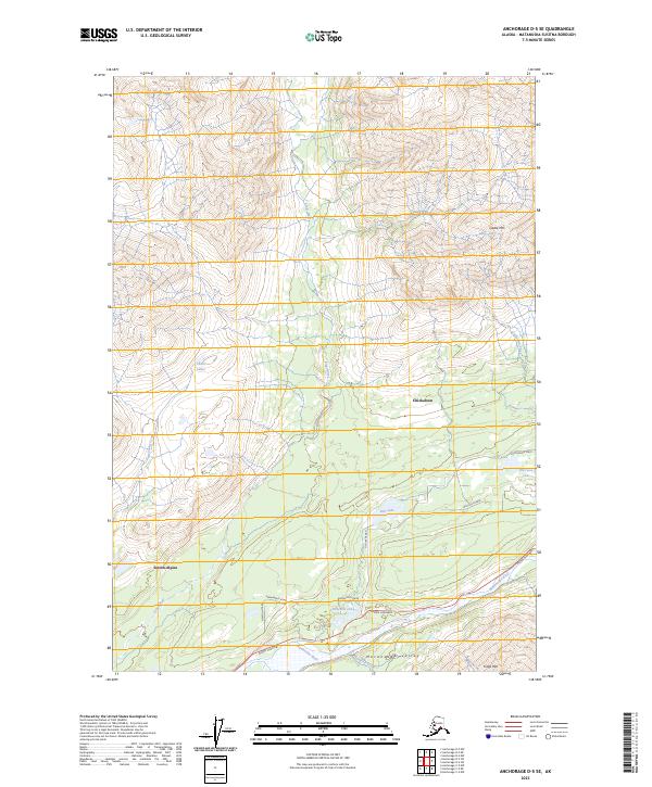 USGS Topographic Map – Anchorage D-5 SE