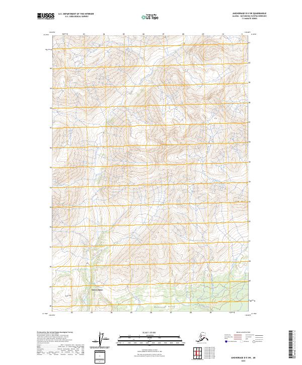 USGS Topographic Map – Anchorage D-5 SW
