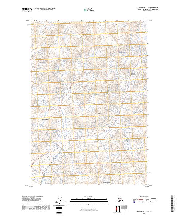 USGS Topographic Map – Anchorage D-6 SW