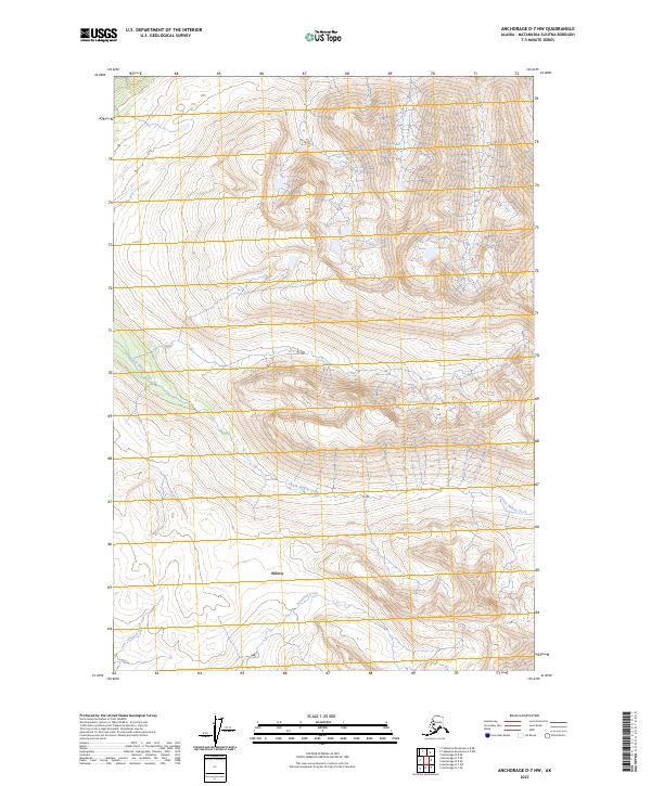 2023 Map of Anchorage D-7 NW, 2023 Print