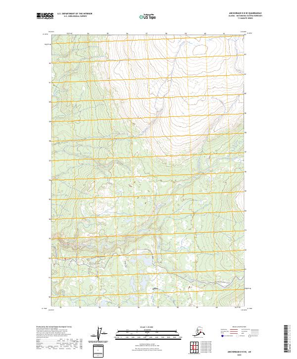 USGS Topographic Map – Anchorage D-8 SE