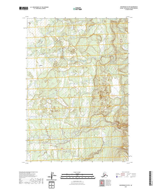 2023 Map of Anchorage D-8 SW, 2023 Print