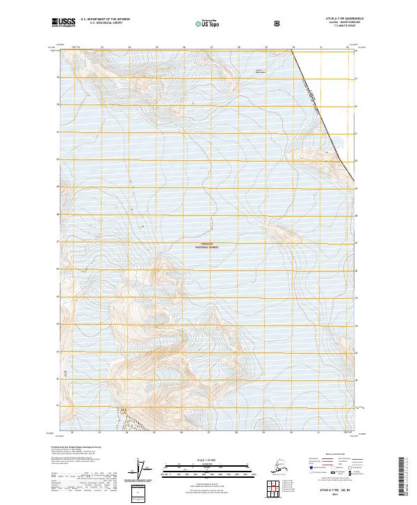 USGS Topographic Map – Atlin A-7 SW