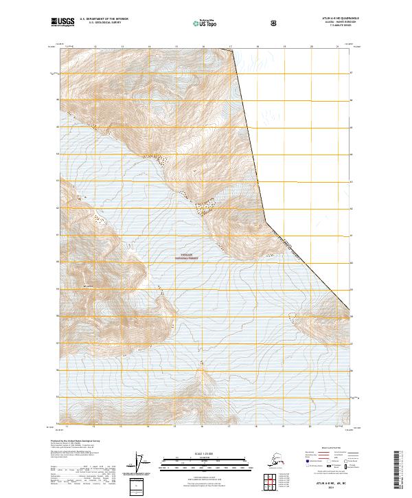 USGS Topographic Map – Atlin A-8 NE