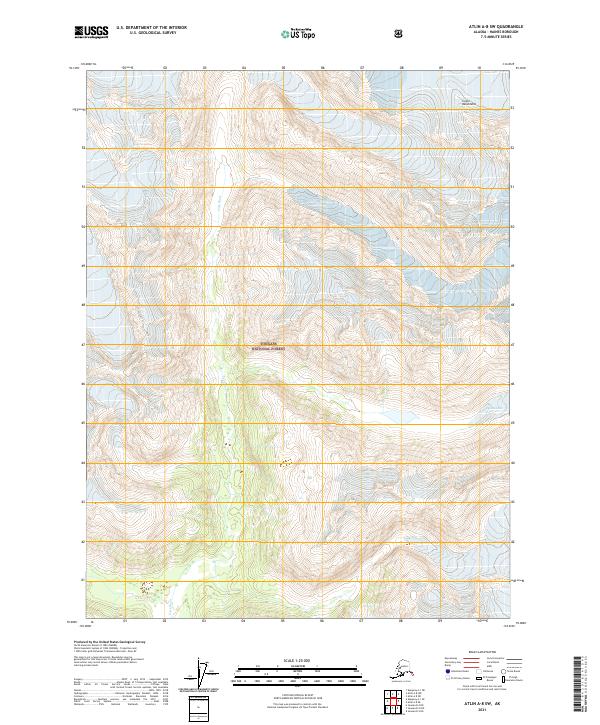 2021 Map of Atlin A-8 SW, 2021 Print