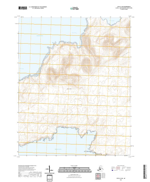 USGS Topographic Map – Attu A-2 NE