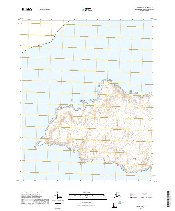 USGS Topographic Map – Attu A-2 NW