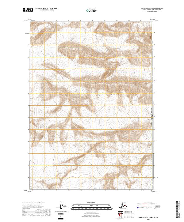 2024 Map of Bering Glacier C-1 NE, 2024 Print