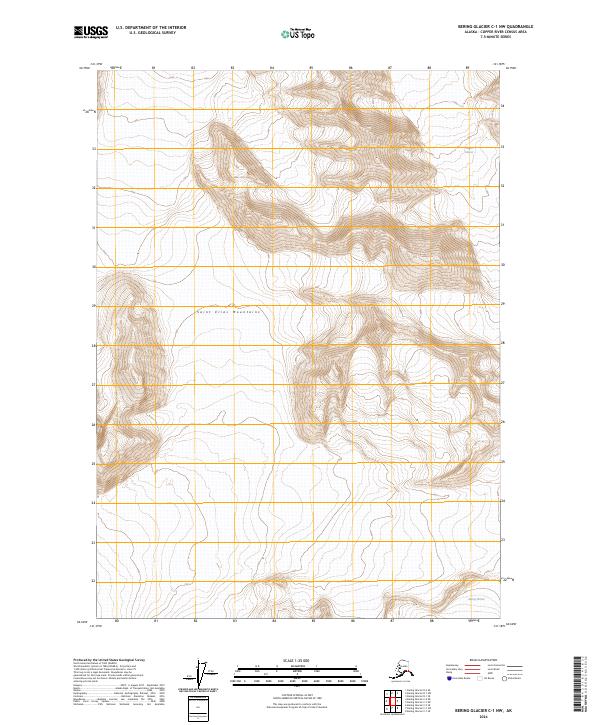 2024 Map of Bering Glacier C-1 NW, 2024 Print