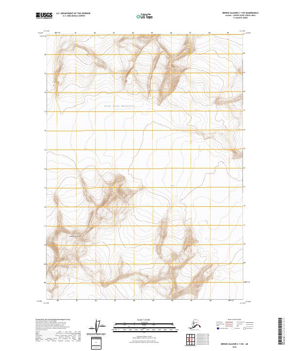 2024 Map of Bering Glacier C-1 SW, 2024 Print