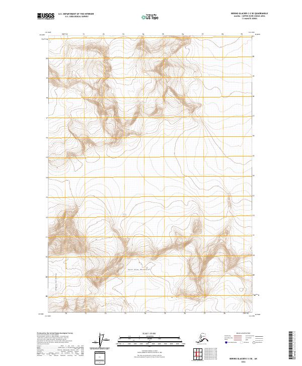2024 Map of Bering Glacier C-2 SE, 2024 Print